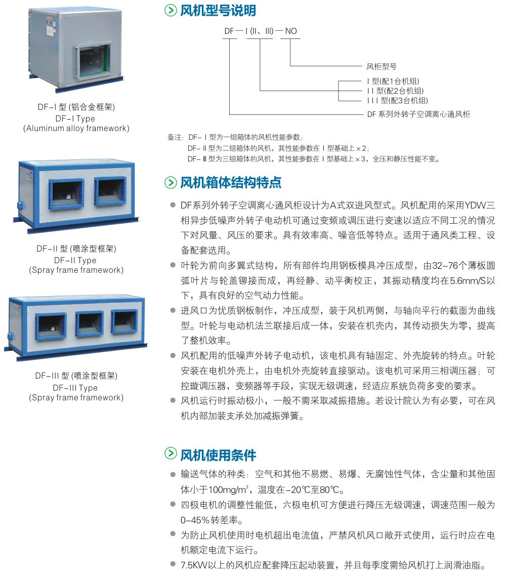 DF系列外轉子空調離心通風櫃